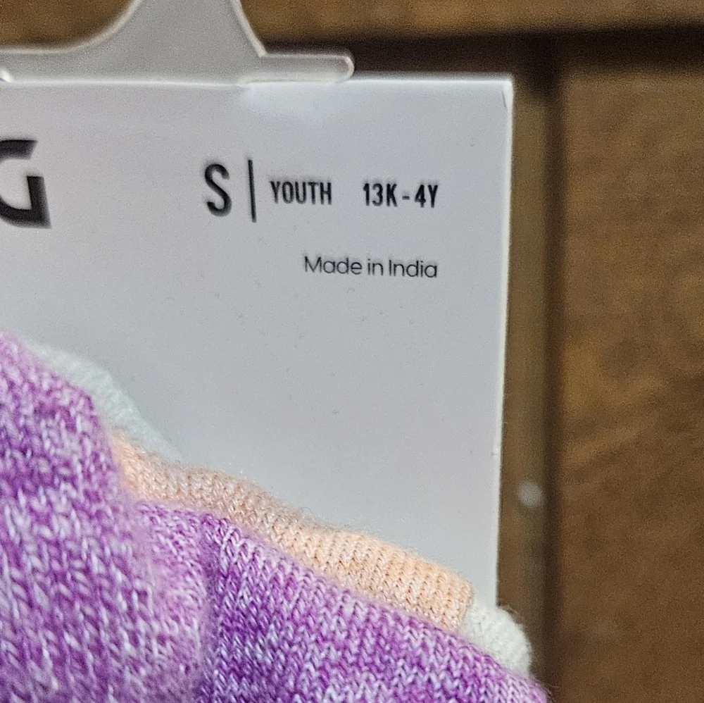 DSG Youth Crew Marled Socks: 3 Pack: MAGENTA/PEACH/TOFU: YOUTH S (13K-4Y): NWT